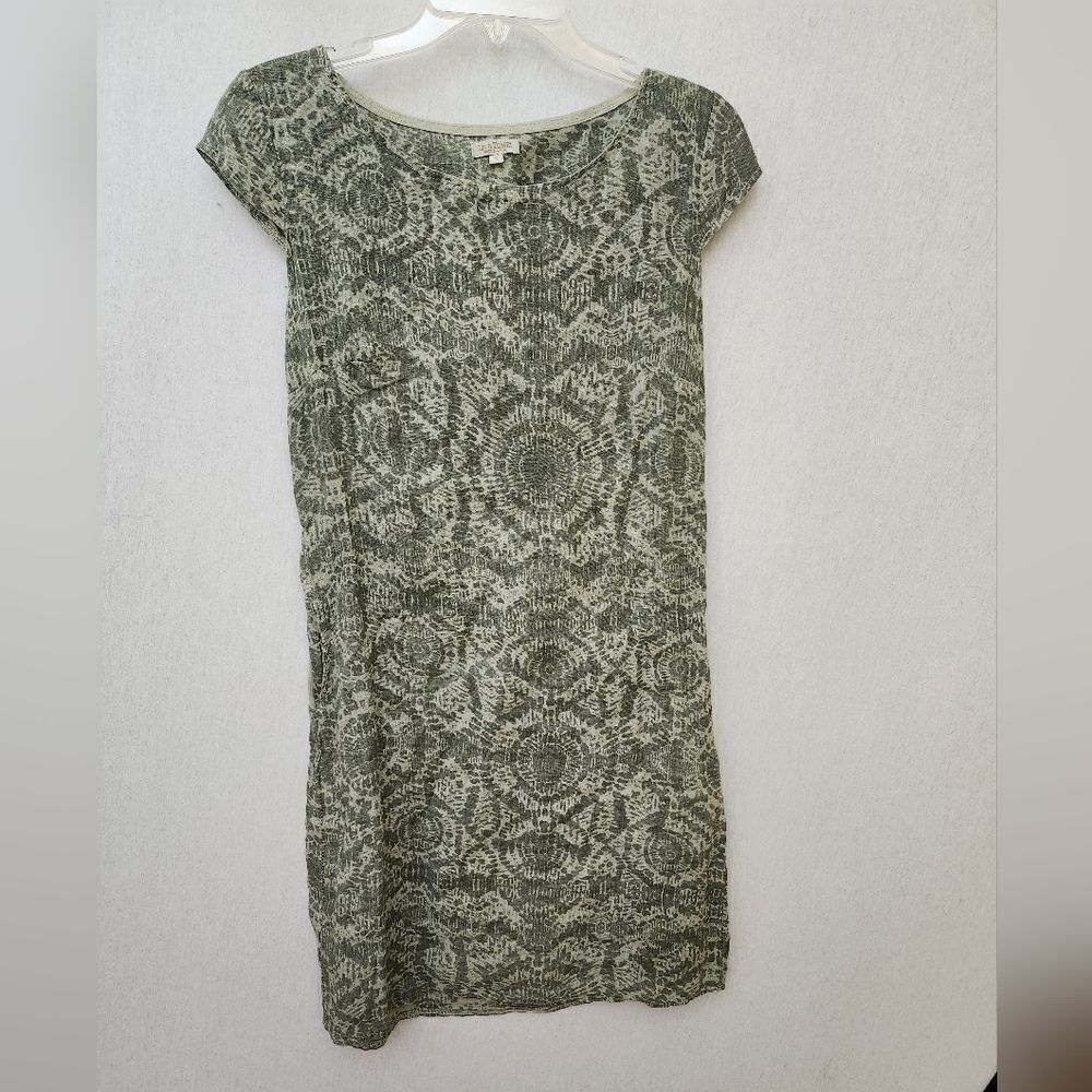 Lina Tomel 100% linen sleeve‎ dress small boho summer